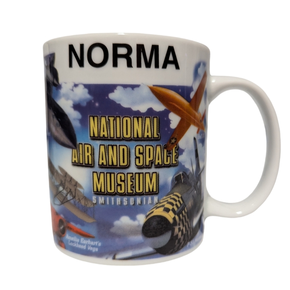 National Air Space Museum Smithsonian Souvenir Coffee Cup Mug " Norma"